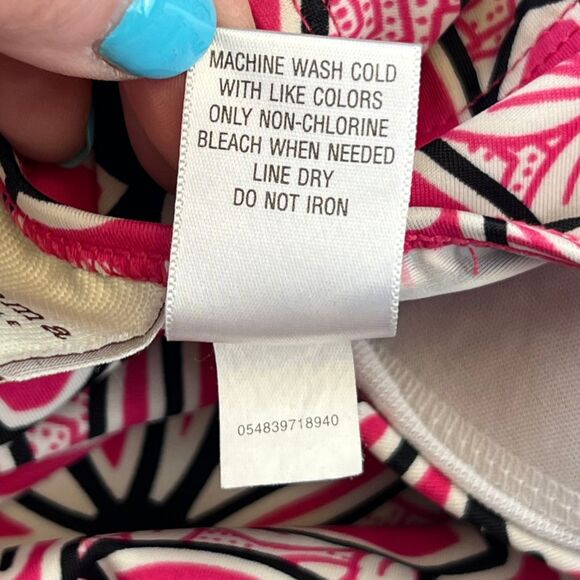 Sonoma Tankini Top 16 Pink Floral Hibiscus Print Ruched Adjustable Swimwear - Picture 8 of 8